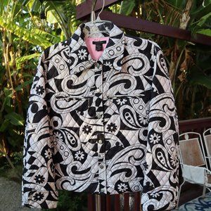 Bohemian Black & White Anne Carson 100% Silk